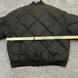 Polo Ralph Lauren Down Fill Puffer Bomber Jacket Men's XL Black Vintage Quilted