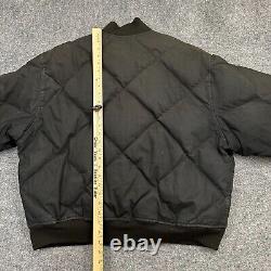 Polo Ralph Lauren Down Fill Puffer Bomber Jacket Men's XL Black Vintage Quilted