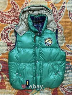 Polo Ralph Lauren Down Ski Vest Jacket Patchwork Rare Hi Tech 92 Stadium VTG RRL