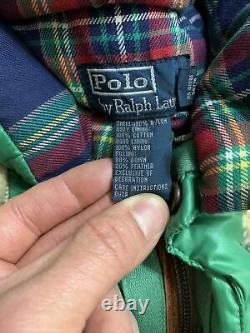 Polo Ralph Lauren Down Ski Vest Jacket Patchwork Rare Hi Tech 92 Stadium VTG RRL