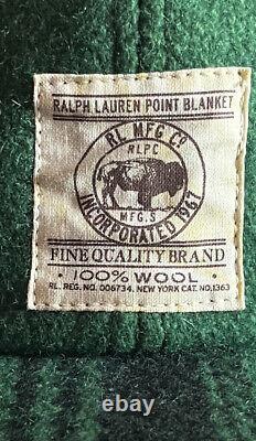 Polo Ralph Lauren Dyed Sheepskin Fur Trapper Hat Point Blanket Buffalo Vintage