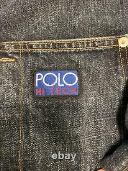Polo Ralph Lauren Hi Tech Patch VTG Retro Plaids Fleece Hooded Trucker Jacket L
