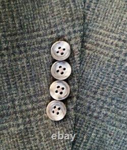 Polo Ralph Lauren Italy Sport Coat 40R Gray 2 Button Tweed Suit Jacket Vintage