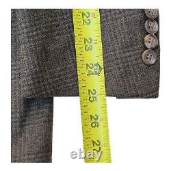 Polo Ralph Lauren Italy Sport Coat 40R Gray 2 Button Tweed Suit Jacket Vintage