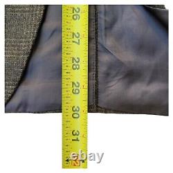 Polo Ralph Lauren Italy Sport Coat 40R Gray 2 Button Tweed Suit Jacket Vintage