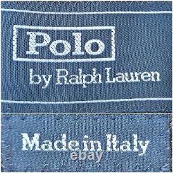 Polo Ralph Lauren Italy Sport Coat 40R Gray 2 Button Tweed Suit Jacket Vintage