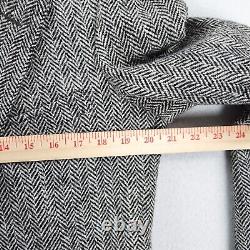 Polo Ralph Lauren Jacket Mens 40 Regular Gray Wool Herringbone Vintage Blazer