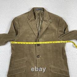 Polo Ralph Lauren Jacket Mens 42 Long Corduroy Elbow Patches Vintage Blazer Coat