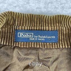 Polo Ralph Lauren Jacket Mens Large Brown Corduroy Vintage Blazer Coat Workwear
