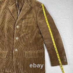 Polo Ralph Lauren Jacket Mens Large Brown Corduroy Vintage Blazer Coat Workwear