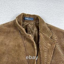 Polo Ralph Lauren Jacket Mens Large Brown Corduroy Vintage Blazer Coat Workwear