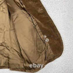 Polo Ralph Lauren Jacket Mens Large Brown Corduroy Vintage Blazer Coat Workwear