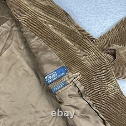 Polo Ralph Lauren Jacket Mens Large Brown Corduroy Vintage Blazer Coat Workwear