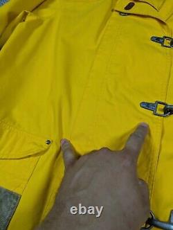 Polo Ralph Lauren Jacket Mens Large Yellow Fire Man Lobster Clasp Toggle Vintage