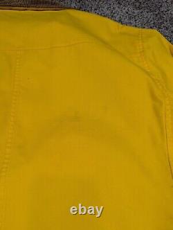 Polo Ralph Lauren Jacket Mens Large Yellow Fire Man Lobster Clasp Toggle Vintage