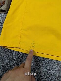 Polo Ralph Lauren Jacket Mens Large Yellow Fire Man Lobster Clasp Toggle Vintage