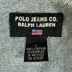 Polo Ralph Lauren Jean Jacket Vintage Polo Jeans Denim Men Large L Trucker