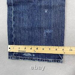 Polo Ralph Lauren Jeans Mens 36x32 Vintage Classic Fit Patches Distressed Denim