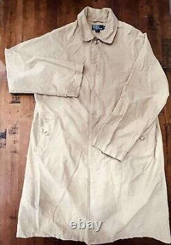 Polo Ralph Lauren Khaki Beige Water Repellent Trench Vintage Coat Men's Sz M