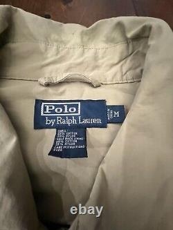 Polo Ralph Lauren Khaki Beige Water Repellent Trench Vintage Coat Men's Sz M