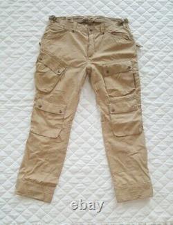 Polo Ralph Lauren Khaki Military Cargo Pants Vintage Very Rare Size 38x 32