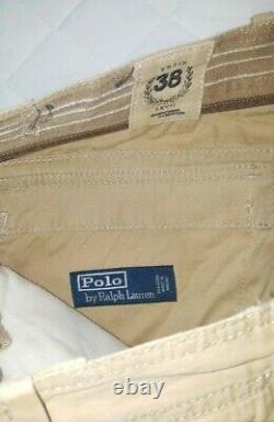 Polo Ralph Lauren Khaki Military Cargo Pants Vintage Very Rare Size 38x 32