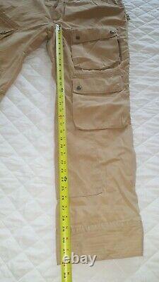 Polo Ralph Lauren Khaki Military Cargo Pants Vintage Very Rare Size 38x 32