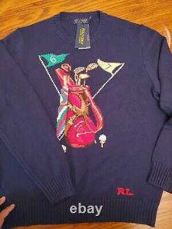 Polo Ralph Lauren Knit Sweater Golf Bag Large Bear Pwing