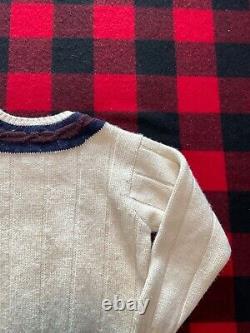 Polo Ralph Lauren L Vintage Rare Country Club Rugby Tennis Ivy Wool Sweater