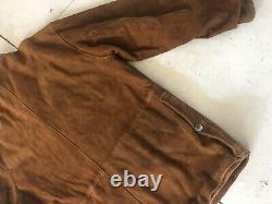 Polo Ralph Lauren Large Leather Hunting Brown Jacket RRL Reversible VTG Coat XL