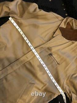 Polo Ralph Lauren Large Leather Hunting Brown Jacket RRL Reversible VTG Coat XL