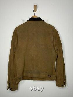 Polo Ralph Lauren Large Leather Trucker Jacket RRL Southwestern Beacon VtG Aztec