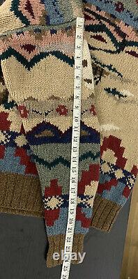 Polo Ralph Lauren Large VTG Sweater Cowboy RRL Aztec Rodeo Indian Country Kanye