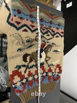 Polo Ralph Lauren Medium VTG Sweater Cowboy RRL Aztec Small Indian Country Kanye