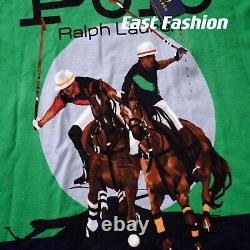 Polo Ralph Lauren Men Classic Vintage Player Horse Graphic Mesh Polo