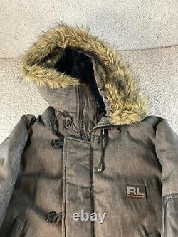 Polo Ralph Lauren Men Hooded Puffer Jacket Extra Large Real Feather Down Coat XL
