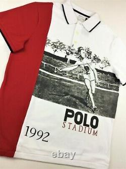 Polo Ralph Lauren Men P Wing Vintage VTG Javelin Stadium 92 Mesh Polo Shirt