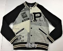 Polo Ralph Lauren Men VTG Bulldog P-Wing NYC Patchwork Varsity Baseball Jacket M
