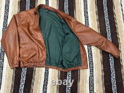 Polo Ralph Lauren Men's Brown Leather Suede Jacket Vintage Size XL Excellent