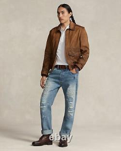 Polo Ralph Lauren Mens Vintage Classic Fit Distressed Jeans in Coppit Blue-38/32