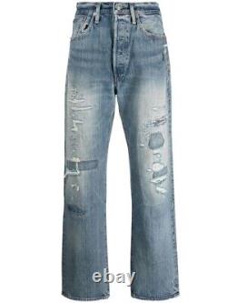 Polo Ralph Lauren Mens Vintage Classic Fit Distressed Jeans in Coppit Blue-38/32
