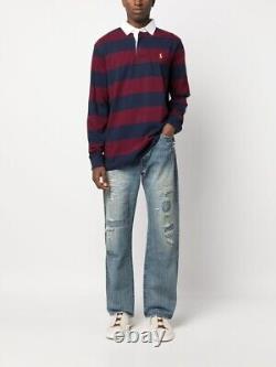 Polo Ralph Lauren Mens Vintage Classic Fit Distressed Jeans in Coppit Blue-38/32