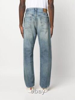 Polo Ralph Lauren Mens Vintage Classic Fit Distressed Jeans in Coppit Blue-38/32