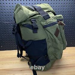 Polo Ralph Lauren Mountain Roll-Top Backpack Bag Olive Green Vintage Style