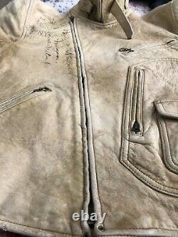 Polo Ralph Lauren NYC Medium Leather Jacket RRL VTG Distressed Motorcycle Biker