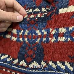 Polo Ralph Lauren Navajo Indian Sweater VTG Stadium 92 Hi Tech 93 RRL Aztec Rare