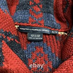 Polo Ralph Lauren Navajo Indian Sweater VTG Stadium 92 Hi Tech 93 RRL Aztec Rare