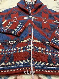 Polo Ralph Lauren Navajo Indian Sweater VTG Stadium 92 Hi Tech 93 RRL Aztec Rare