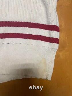 Polo Ralph Lauren P wing Knit Sweater white Size L 90s Vintage