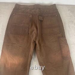 Polo Ralph Lauren Pants Men 32x32 Brown Canvas Carpenter Utility Vintage NWOT